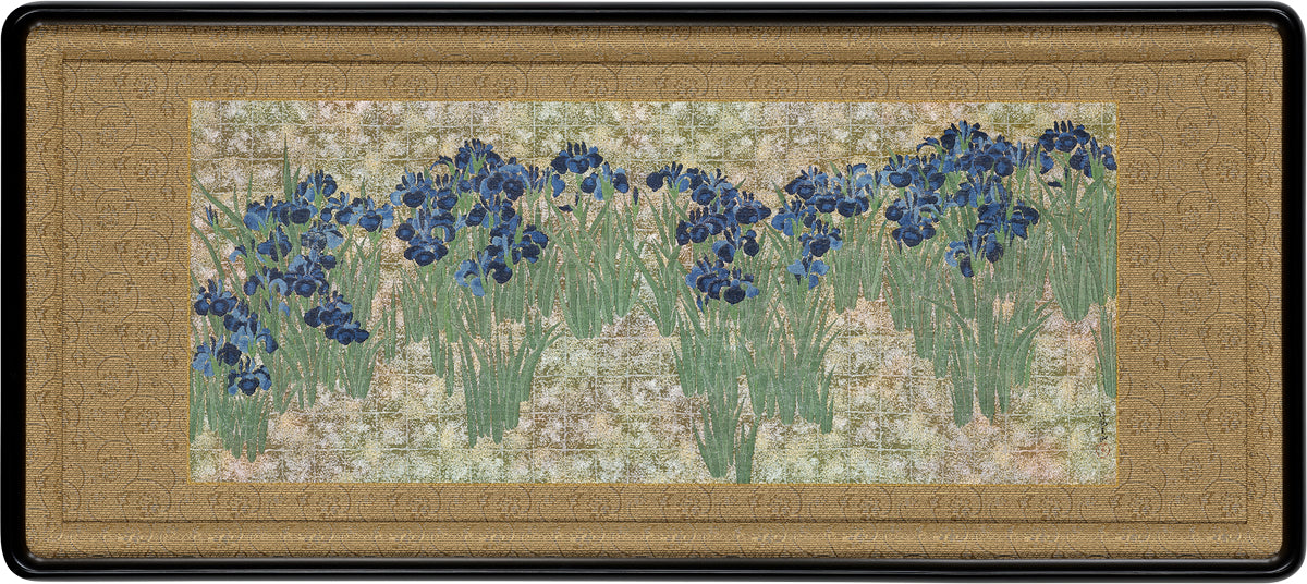 Irises screen (Nishijin textile)