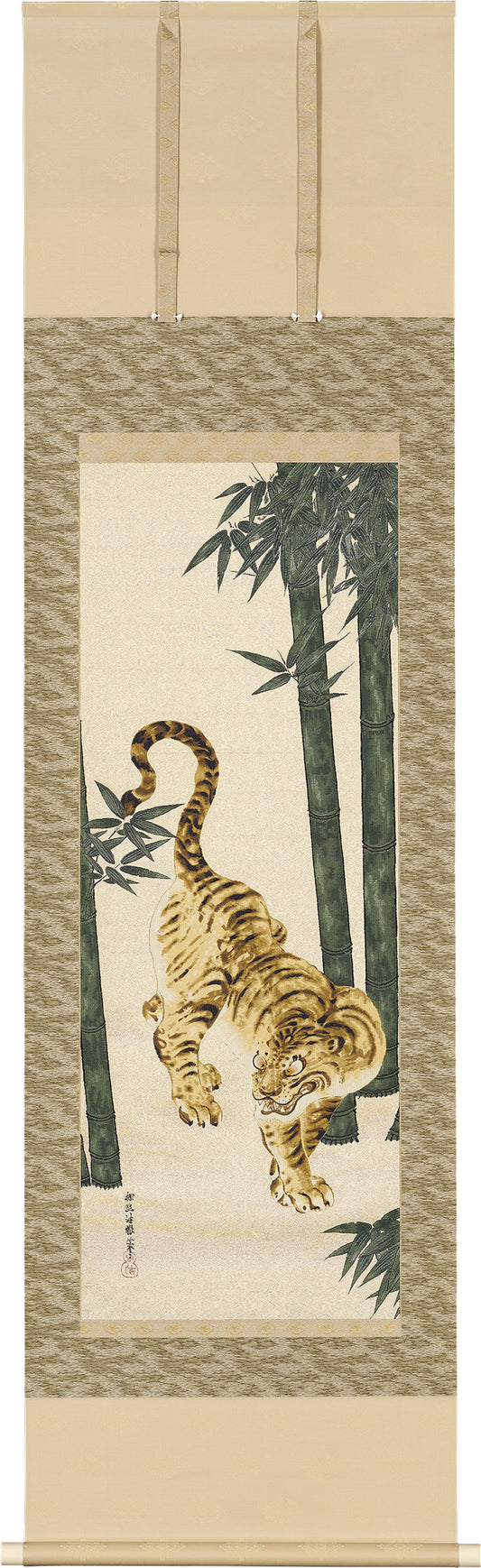 Bamboo and Tiger (Nishijin textile)