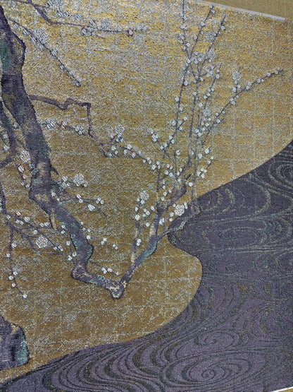 Red and White Plum Blossoms (Nishijin textile)