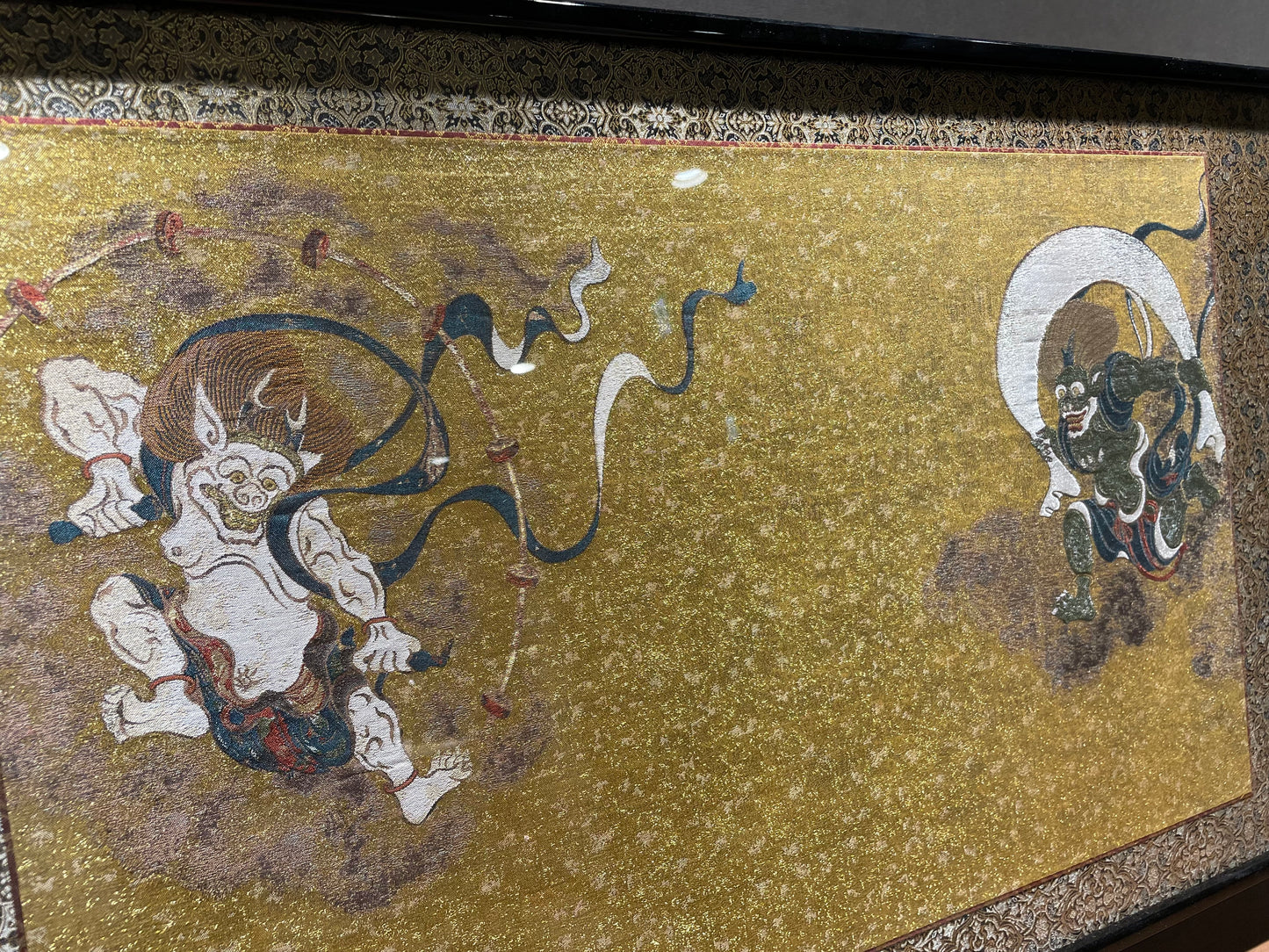 Wind God and Thunder God Screens (Nishijin textile)