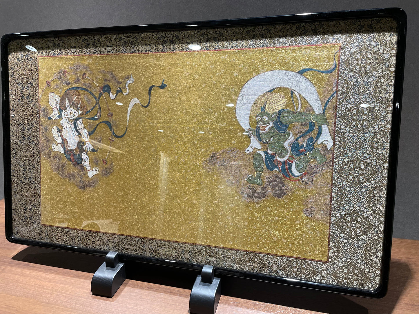 Wind God and Thunder God Screens (Nishijin textile)