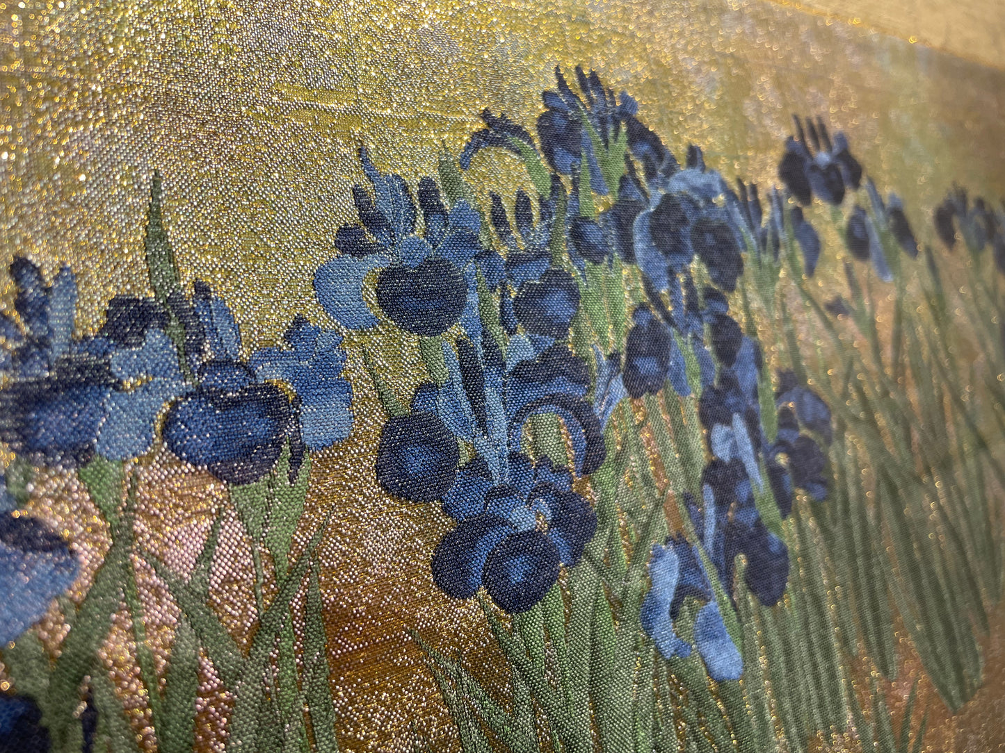 Irises screen (Nishijin textile)