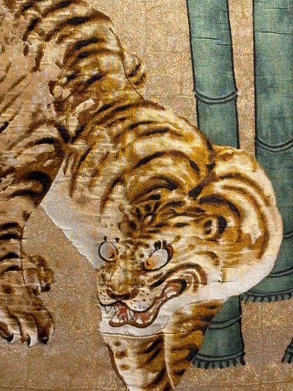 Bamboo and Tiger (Nishijin textile)