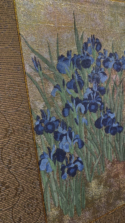 Irises screen (Nishijin textile)